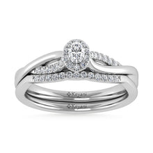 10K White Gold Diamond 1/4 Ct.Tw. Oval Shape Bridal Ring