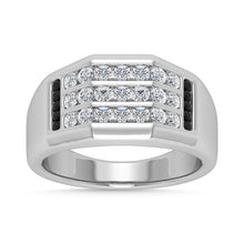 Diamond 3/4 Ct.Tw. Mens Fashion Ring in 14K White Gold