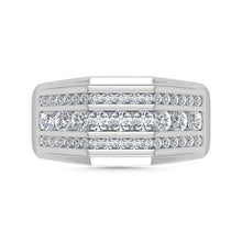 Diamond 7/8 Ct.Tw. Mens Wedding Band in 14K White Gold