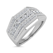 Diamond 7/8 Ct.Tw. Mens Wedding Band in 14K White Gold