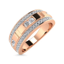 Diamond 3/4 Ct.Tw. Mens Wedding Band in 14K Rose Gold