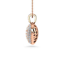 Diamond 3 Ct.Tw. Cluster Heart Pendant in 10K Rose Gold