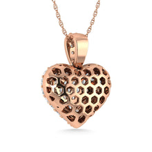Diamond 3 Ct.Tw. Cluster Heart Pendant in 10K Rose Gold
