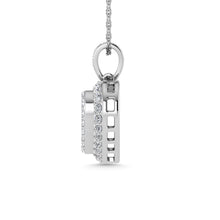 Diamond 3 Ct.Tw. Cluster Heart Pendant in 10K White Gold
