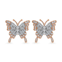 Diamond 1/3 Ct.Tw. Heart Earrings in 10K Two Tone