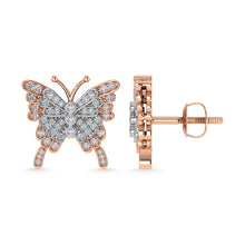 Diamond 1/3 Ct.Tw. Heart Earrings in 10K Two Tone