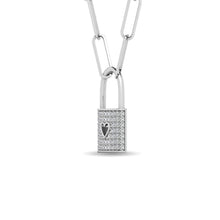 Diamond 1/5 Ct.Tw. Lock Pendant in 10K White Gold