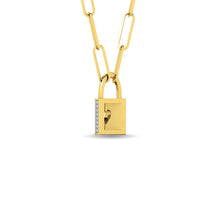 Diamond 1/8 Ct.Tw. Lock Pendant in 10K White Gold
