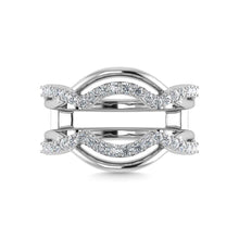 10K White Gold Diamond 1/4 Ct.Tw. Guard Ring
