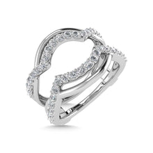 10K White Gold Diamond 1/4 Ct.Tw. Guard Ring