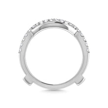 10K White Gold Diamond 1/4 Ct.Tw. Guard Ring