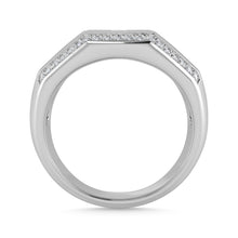 Diamond 1 Ct.Tw. Mens Fashion Ring in 14K White Gold