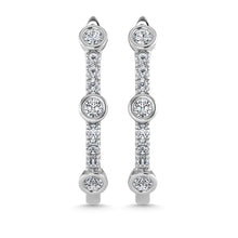 Diamond 3/4 Ct.Tw. Hoop Earrings in 10K White Gold