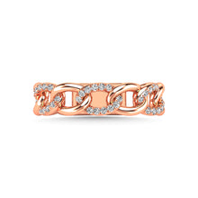 14K Rose Gold Diamond 1/5 Ct.Tw. Fashion Ring