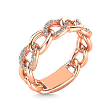 14K Rose Gold Diamond 1/5 Ct.Tw. Fashion Ring