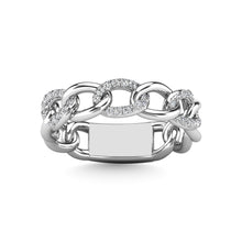 14K White Gold Diamond 1/5 Ct.Tw. Fashion Ring
