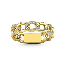 14K Yellow Gold Diamond 1/5 Ct.Tw. Fashion Ring