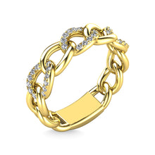 14K Yellow Gold Diamond 1/5 Ct.Tw. Fashion Ring