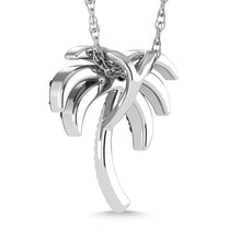 14K White Gold Diamond 1/10 Ct.Tw. Sea of Life Turtle Pendant