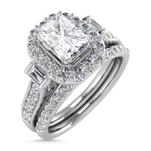 10K White Gold Diamond 1 Ct.Tw. Emerald Shape Bridal Ring