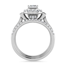 10K White Gold Diamond 1 Ct.Tw. Emerald Shape Bridal Ring