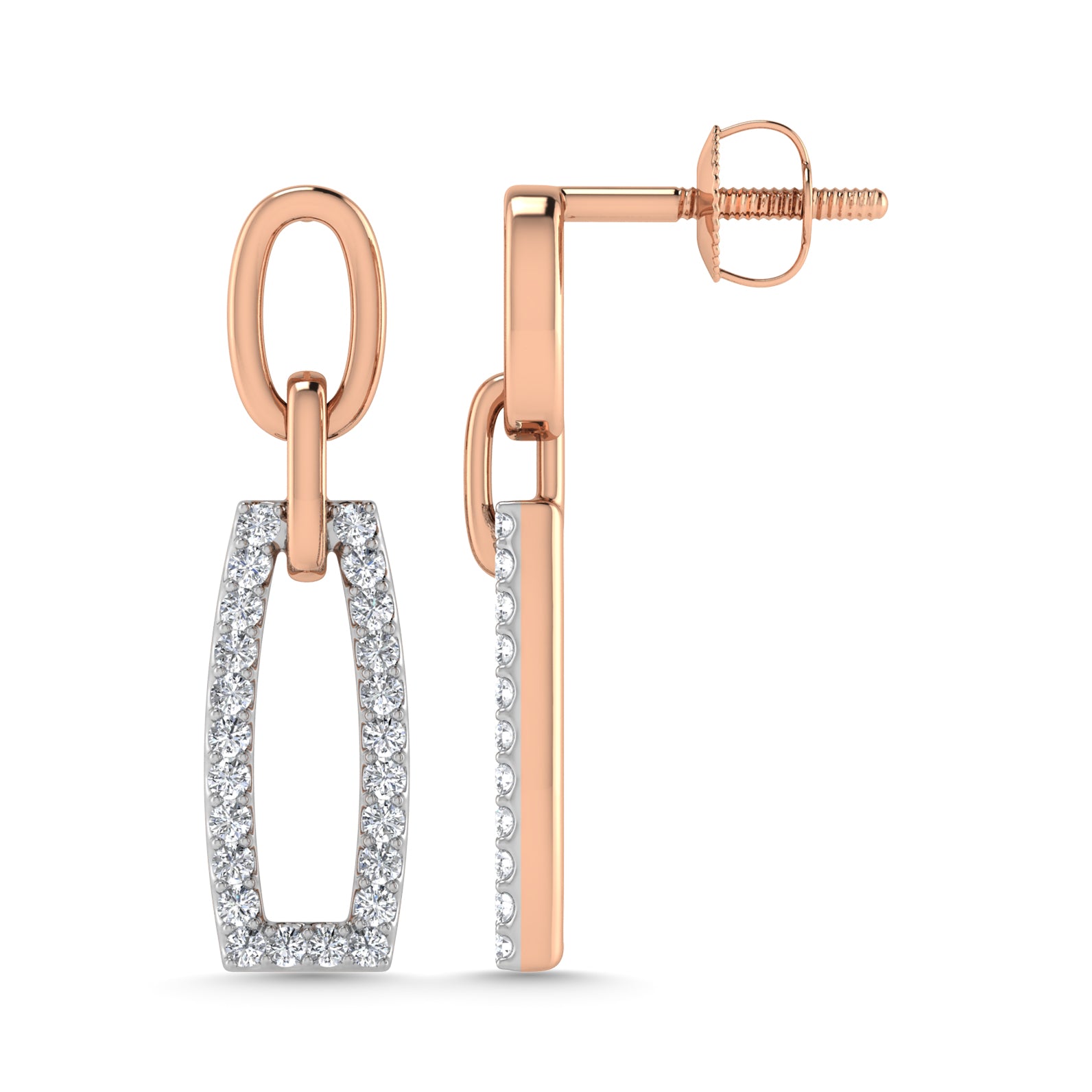 Diamond 1/4 Ct.Tw. Fashion Earrings in 10K Rose Gold