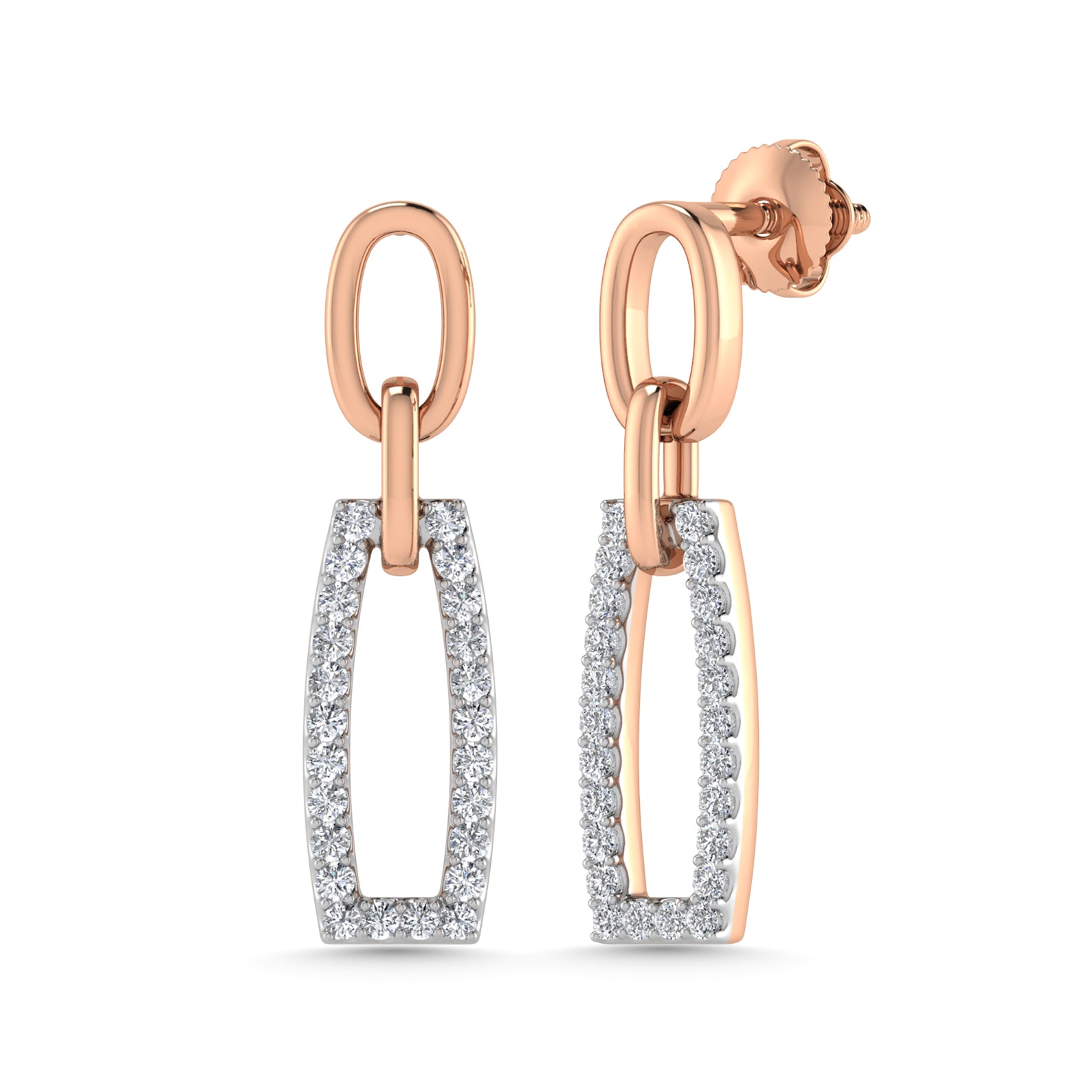 Diamond 1/4 Ct.Tw. Fashion Earrings in 10K Rose Gold