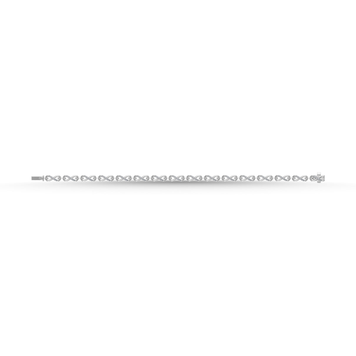 10K White Gold Diamond 1/4 Ct.Tw. Fashion Bracelet