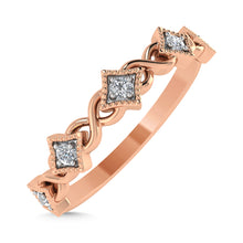 Diamond 1/10 Ct.Tw. Stack Band in 10K Rose Gold
