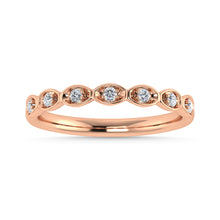 Diamond 1/10 Ct.Tw. Stack Band in 10K Rose Gold