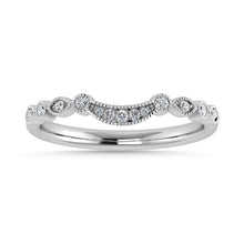 Diamond 1/10 Ct.Tw. Chevron Band in 14K White Gold