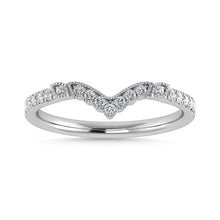 Diamond 1/5 Ct.Tw. Chevron Band in 14K White Gold