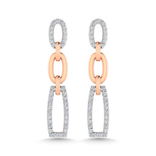 14K Two Tone Diamond 1/5 Ct.Tw. Fashion Earrings