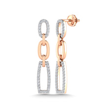 14K Two Tone Diamond 1/5 Ct.Tw. Fashion Earrings