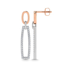 14K Two Tone Diamond 1/5 Ct.Tw. Fashion Earrings