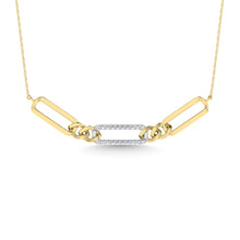 10K Two Tone Diamond 1/10 Ct.Tw. Fashion Necklace