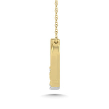10K Two Tone Diamond 1/10 Ct.Tw. Fashion Necklace