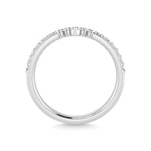 14K White Gold Diamond 1/5 Ct.Tw. Chevron Band