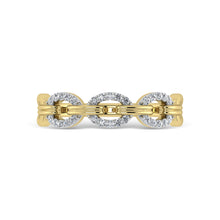10K Two Tone Diamond 1/8 Ct.Tw. Fashion Ring