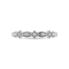 10K White Gold Diamond 1/50 Ct.Tw. Stackable Ring