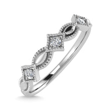 10K White Gold Diamond 1/50 Ct.Tw. Stackable Ring