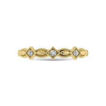 10K Yellow Gold Diamond 1/50 Ct.Tw. Stackable Ring