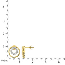 10K Yellow Gold Diamond 1/6 Ct.Tw. Fashion Earrings