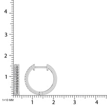 10K White Gold Diamond 1/5 Ct.Tw. Hoop Earrings