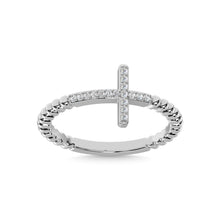 10K White Gold Diamond 1/10 Ct.Tw. Fashion Ring