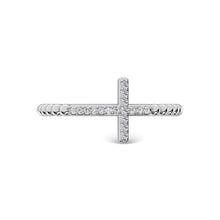 10K White Gold Diamond 1/10 Ct.Tw. Fashion Ring