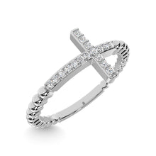 10K White Gold Diamond 1/10 Ct.Tw. Fashion Ring