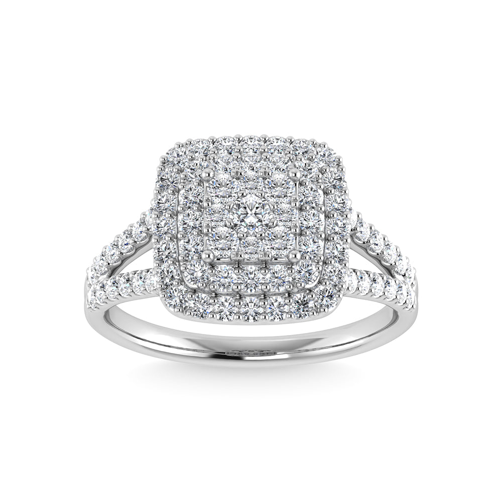 10K White Gold Diamond 1 Ct.Tw. Engagement Ring
