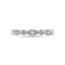 14K White Gold Diamond 1/6 Ct.Tw. Stackable Ring