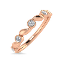 10K Rose Gold Diamond 1/10 Ct.Tw. Stackable Band